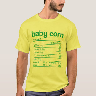 Camiseta Baby Corn Nutrition Fata Engraçado Ação de Gra