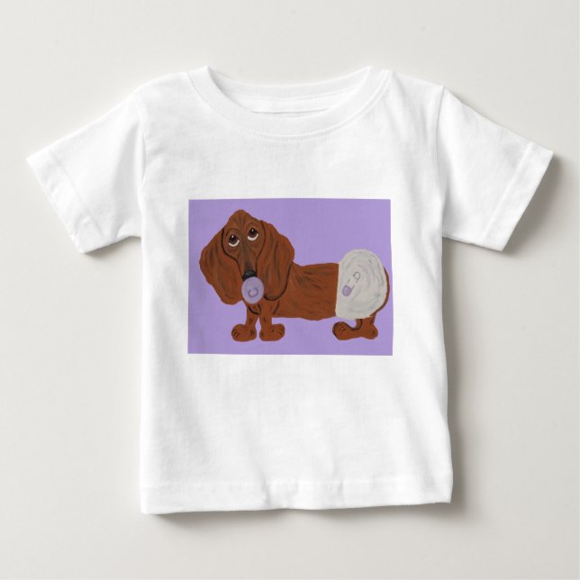 Camiseta Baby Dachshund (Frente)