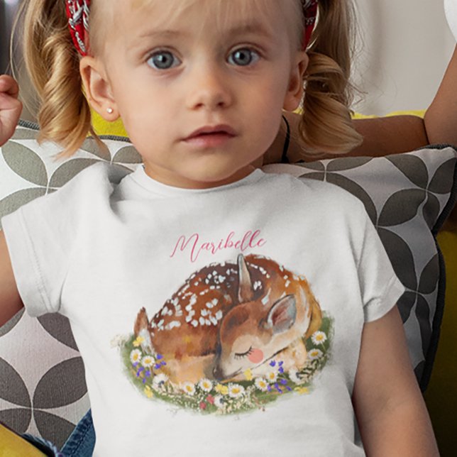 Camiseta Baby Deer Girl (Criador carregado)