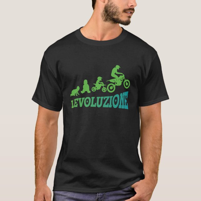 Camiseta Baby Dirt Biker Evolution Motor Biker Desde O Nasc (Frente)
