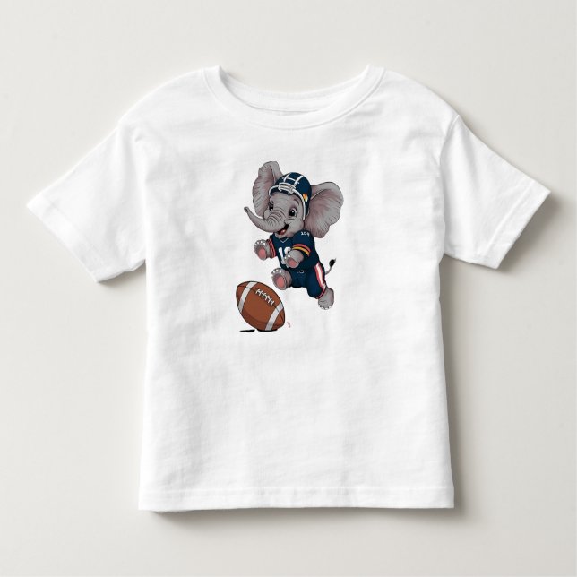 Camiseta Baby Elephant Tocando Futebol (Frente)