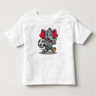 Camiseta Baby Elephant Tocando Gráfico de Futebol de Mesa