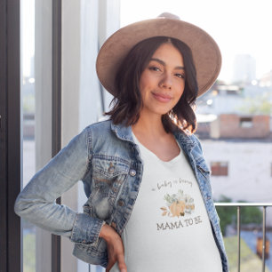 Camiseta Baby está a caminho   Outono Café Mamãe para Ser