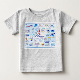 Camiseta Baby Fine Jersey T Shirt - "The ABC's of Hope town