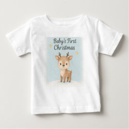 Camiseta Baby first christmas reindeer cute festive family 