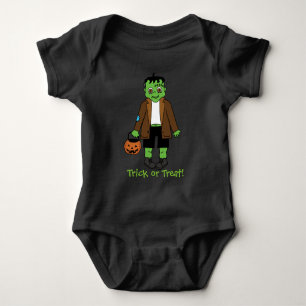 Camiseta Baby Frankenstein - truque ou trato