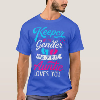 Camiseta Baby Gender Reveal Shower Pink Or Blue Auntie Love