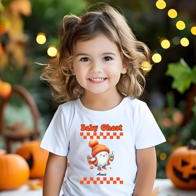 Camiseta Baby Ghost Personated Name Halloween Gift Design (Criador carregado)