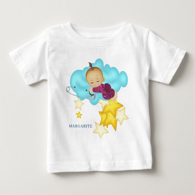 Camiseta Baby Girl (2) em uma nuvem (Frente)