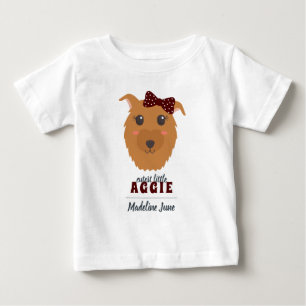 Camiseta Baby Girl Aggie Dog Maroon