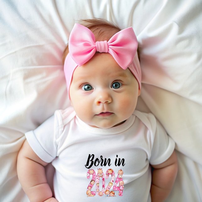 Camiseta Baby-girl born in 2024 (Baby- Girl Born in 2024)