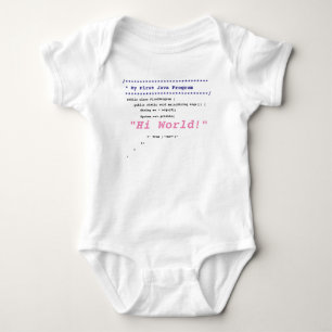 Camiseta Baby Girl First Java Program