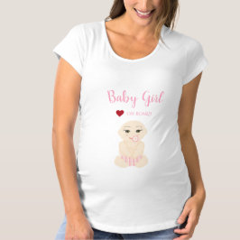 Camiseta Baby Girl On Board Quote in Pink Design