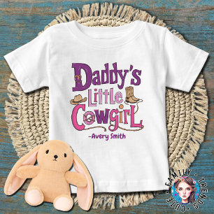 Camiseta Baby Girl Todler Pai Pequena Cowgirl