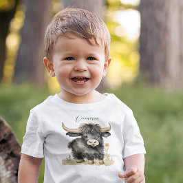 Camiseta Baby Highland Cow