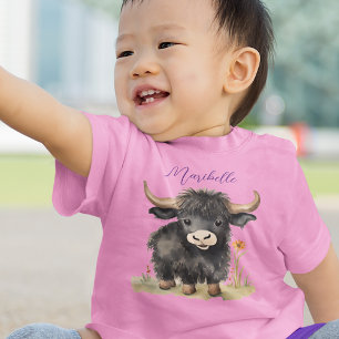 Camiseta Baby Highland Cow Girl