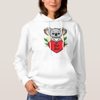 Camiseta Baby Koala Bear Heart com sua mensagem personaliza