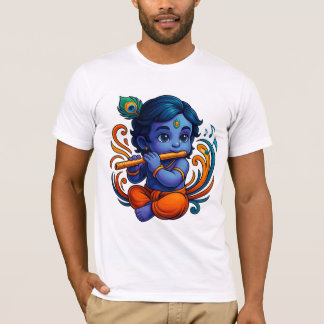 Camiseta Baby Krishna com Flauta - Víbias da Paz | 3D vibra