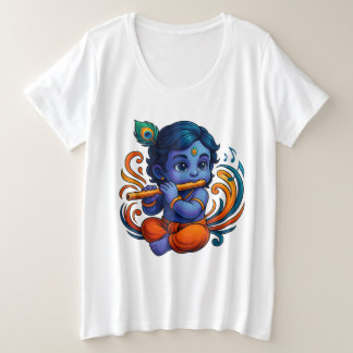 Camiseta Baby Krishna com Flauta - Víbias da Paz | 3D vibra
