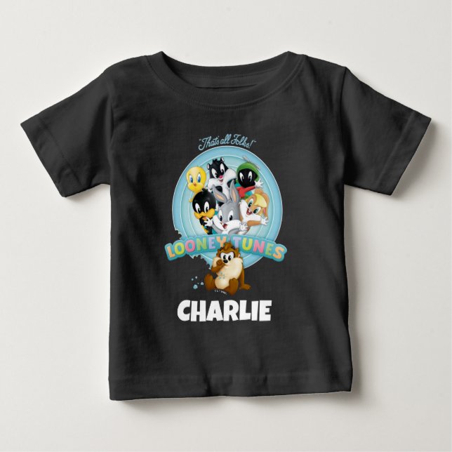 Camiseta Baby LOONEY TUNES™ Logo | That's All Folks (Frente)