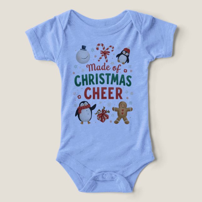 Camiseta Baby Made of Christmas Cheer Holiday (Design frontal)