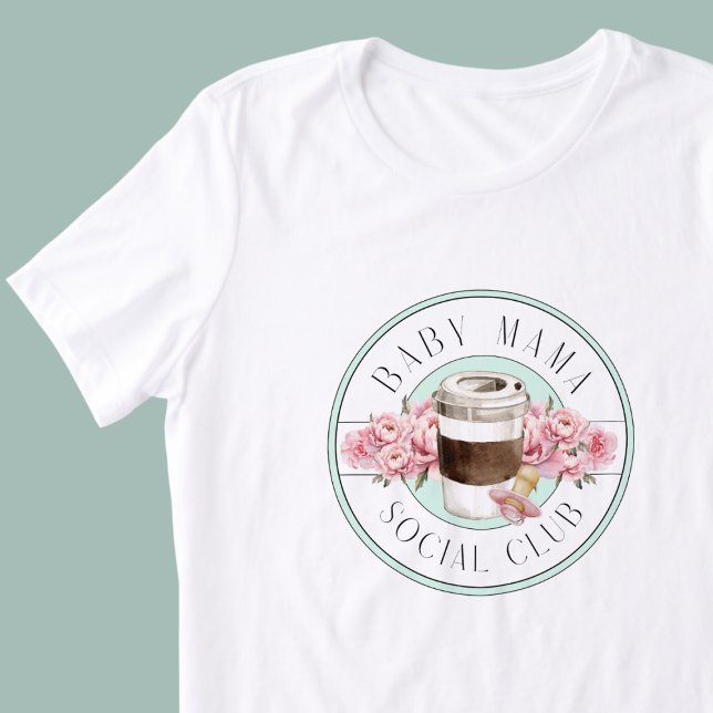 Camiseta Baby Mama Social Club Aqua e Pink (Criador carregado)