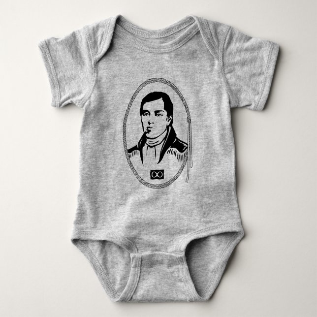 Camiseta Baby Metis Shirt Cuthbert Grant Metis Creeper (Frente)