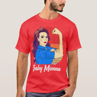 Camiseta Baby Momma Vintage Retro Sunset Dia de as mães