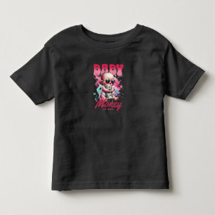 Camiseta "Baby Money" Urso Rosa do Toddler Legal