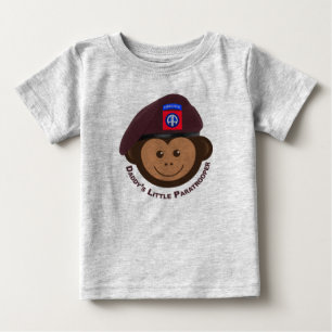 Camiseta Baby Monkey "O Pequeno Paraquedista do Pai"