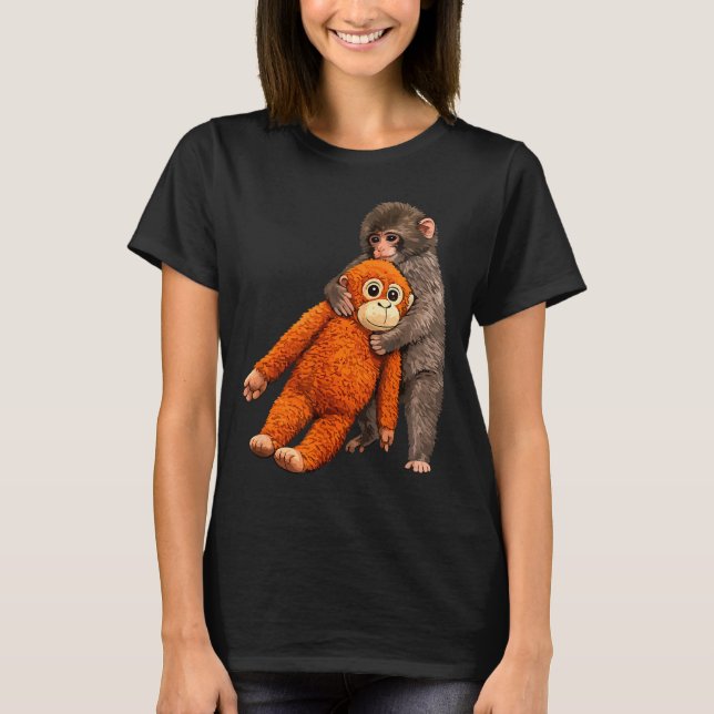 Camiseta Baby monkey punch hugging  (Frente)