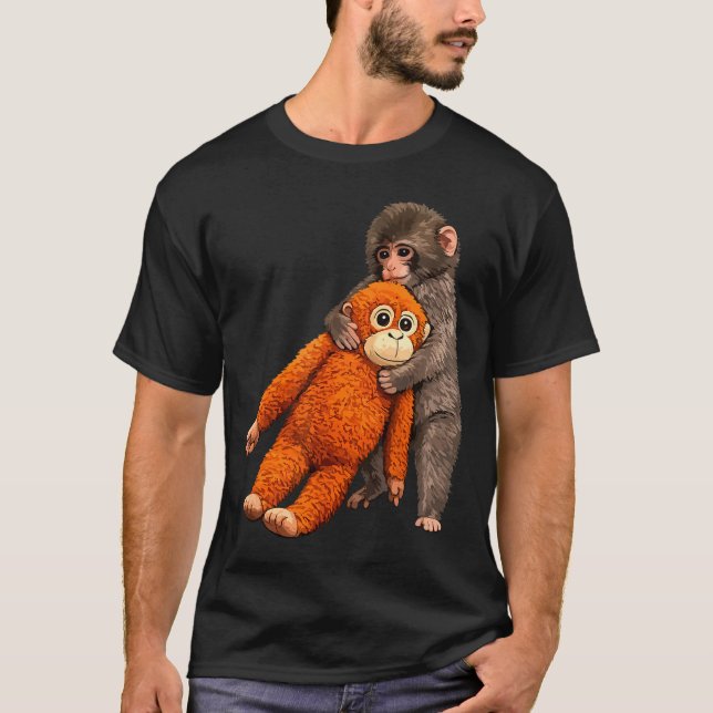 Camiseta Baby monkey punch hugging  (Frente)