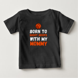 Camiseta Baby Nascido para jogar basquete com minh
