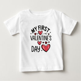 Camiseta Baby on his first Valentine's Day