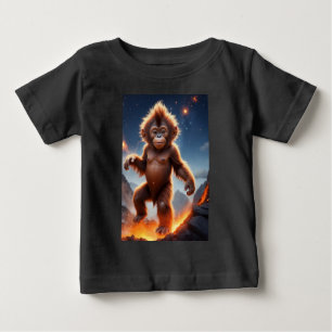Camiseta Baby Orangutan e Volcano