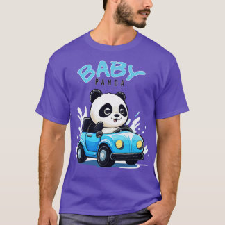 Camiseta Baby Panda dirige um carro