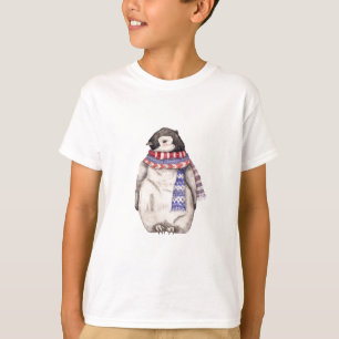Camiseta Baby Penguin in Scarf