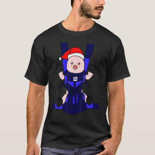 Camiseta Baby Pig Papais noeis Engraçada Farmeira Farmante 