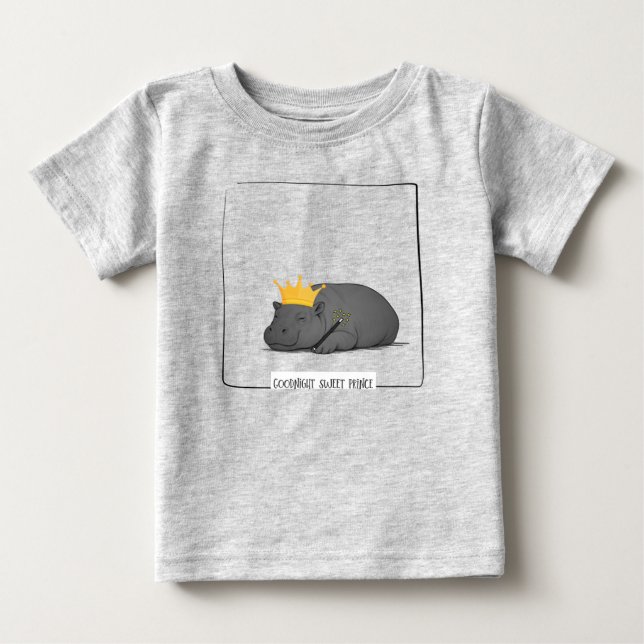 Camiseta Baby Pygmy Hippo-Goodnight Sweet Prince (Frente)