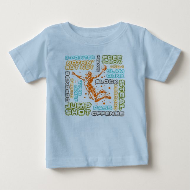 Camiseta Baby Romper, Basquete (Frente)