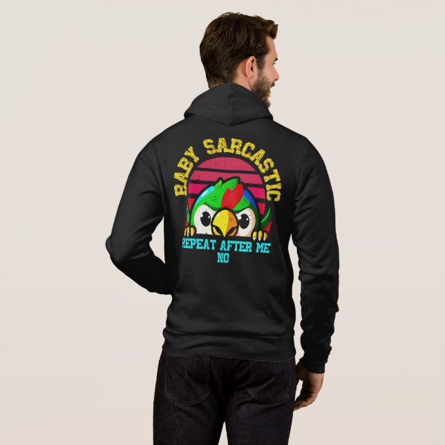 Camiseta Baby Sarcastic Parrot:  Funny Bird (Parte Traseira Completa)