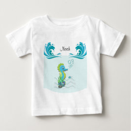 Camiseta Baby Seacavalo | Blue Personalised Baby T Shirt