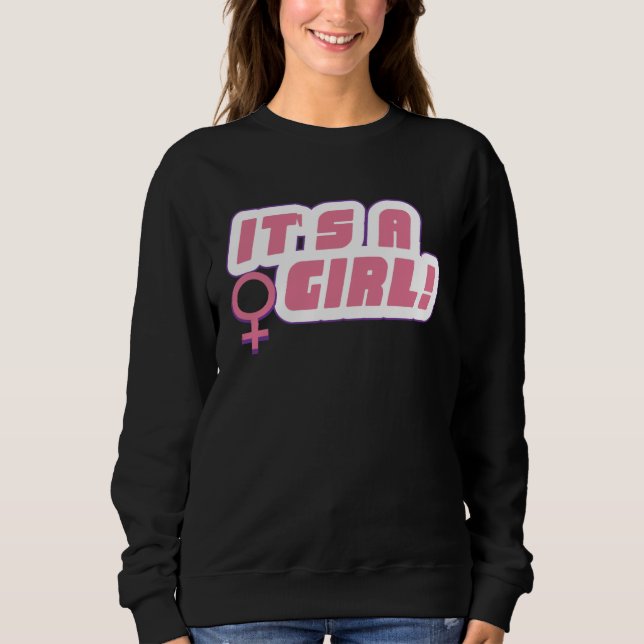 Camiseta Baby Shower It s A Girl Gender Reveal (Frente)