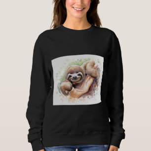 Camiseta Baby Sloth Watercolor Painting Cachorros Bebês P