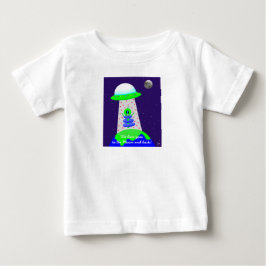 Camiseta Baby T- shirt com alienígena e lua por Jo Images