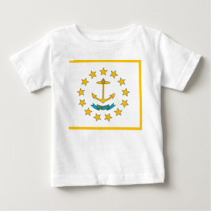 Camiseta Baby T Shirt com Bandeira de Rhode Island