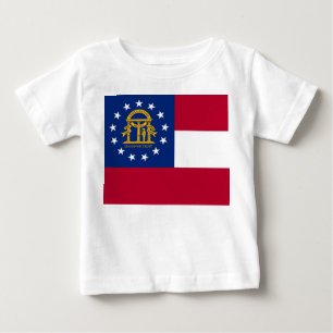 Camiseta Baby T Shirt com Flag da Georgia, EUA