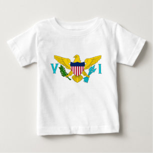 Camiseta Baby T Shirt with Flag of Virgin Islands, EUA