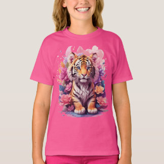 Camiseta Baby Tiger Floral