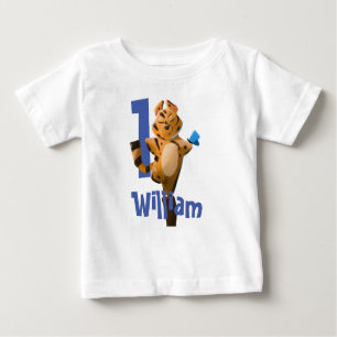 Camiseta Baby Tiger Xadrez Primeiro Aniversário